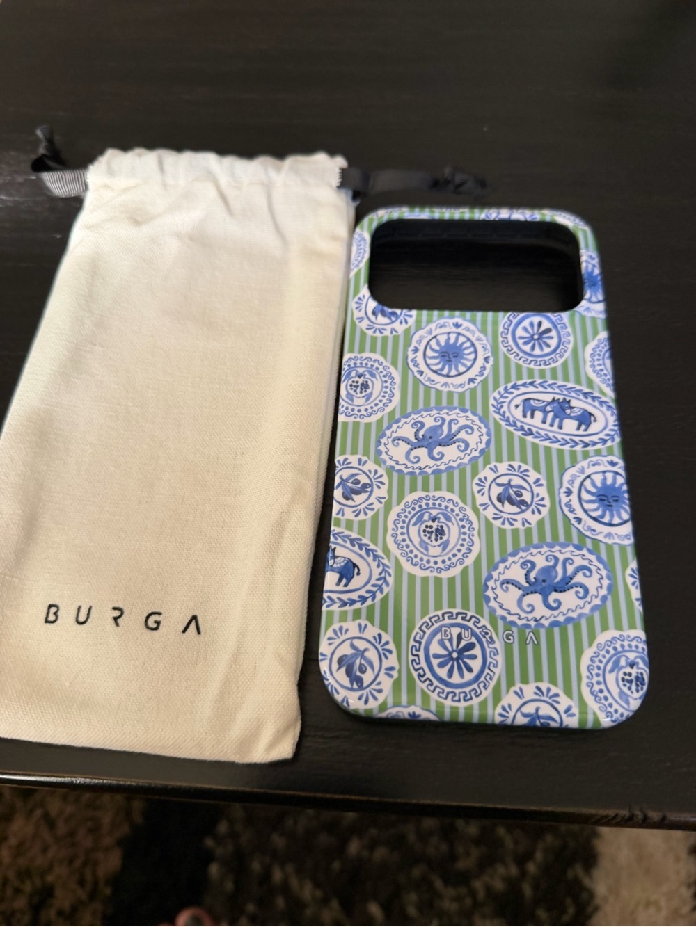 Burga iphone 17 pro maxGreen & Blue Decorative Pattern Phone Case
